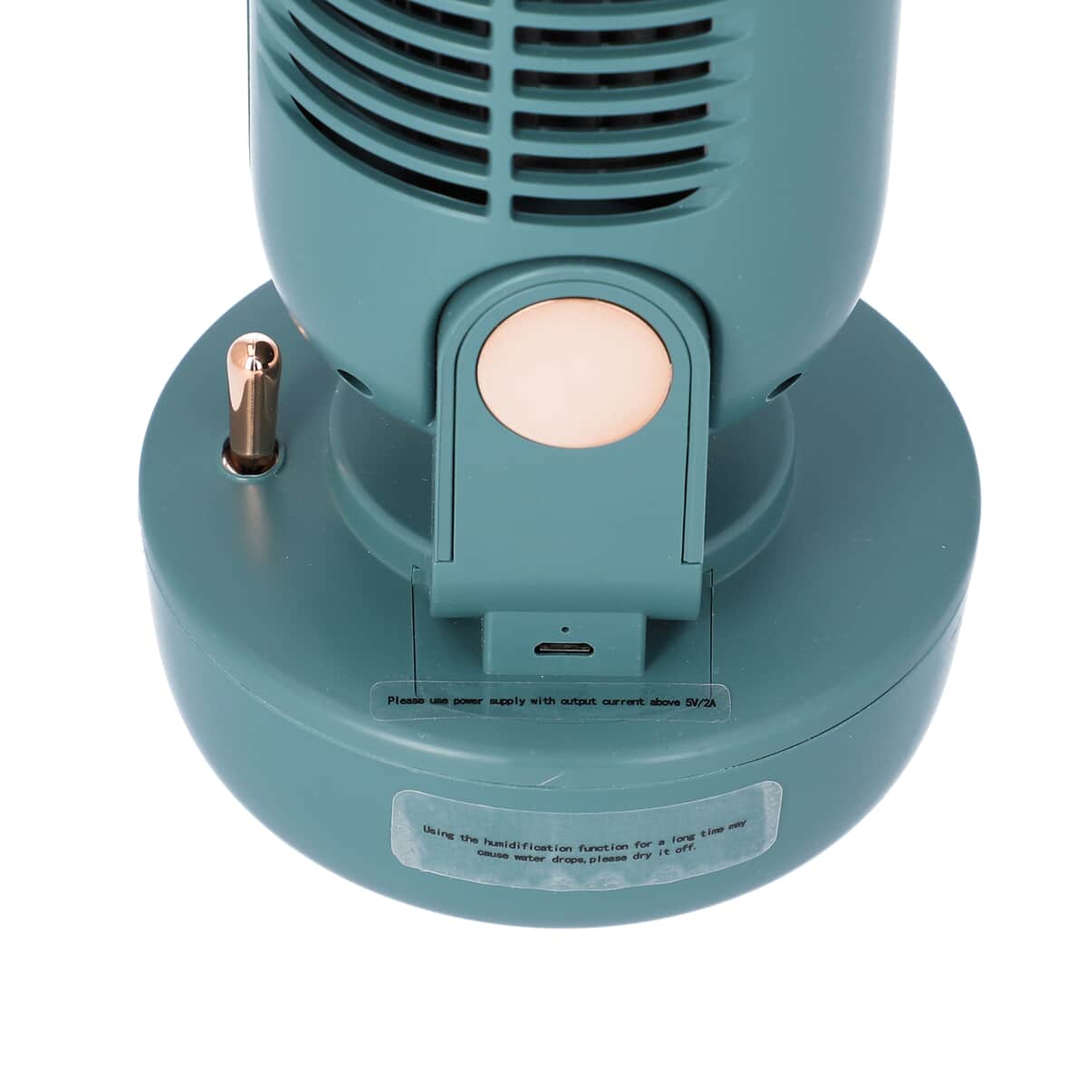 Green 2 in 1 Humidifier and Bladeless Fan with 220ml Water Tank Capacity (5W) (4.33x4.33x12) image number 4