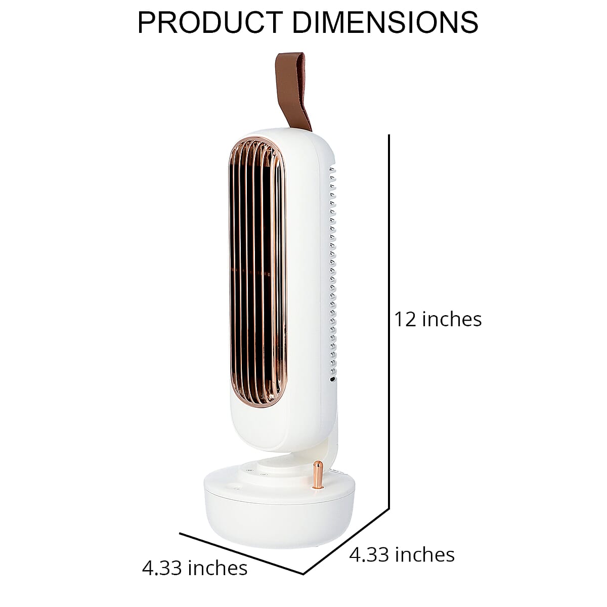 White 2 in 1 Humidifier and Bladeless Fan with 220ml Water Tank Capacity (5W) image number 3