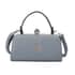 Gray Faux Leather Middle Size Tote Bag with Handle Drop and Shoulder Strap image number 0