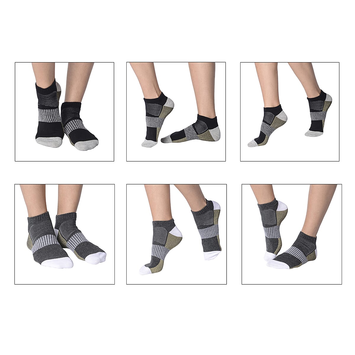 Set of 4 Pairs of Ankle Length Odor Free Copper Compression Socks For Men And Women, Premium Material Moisture Wicking Unisex Copper Infused Socks - Gray (S/M) image number 3