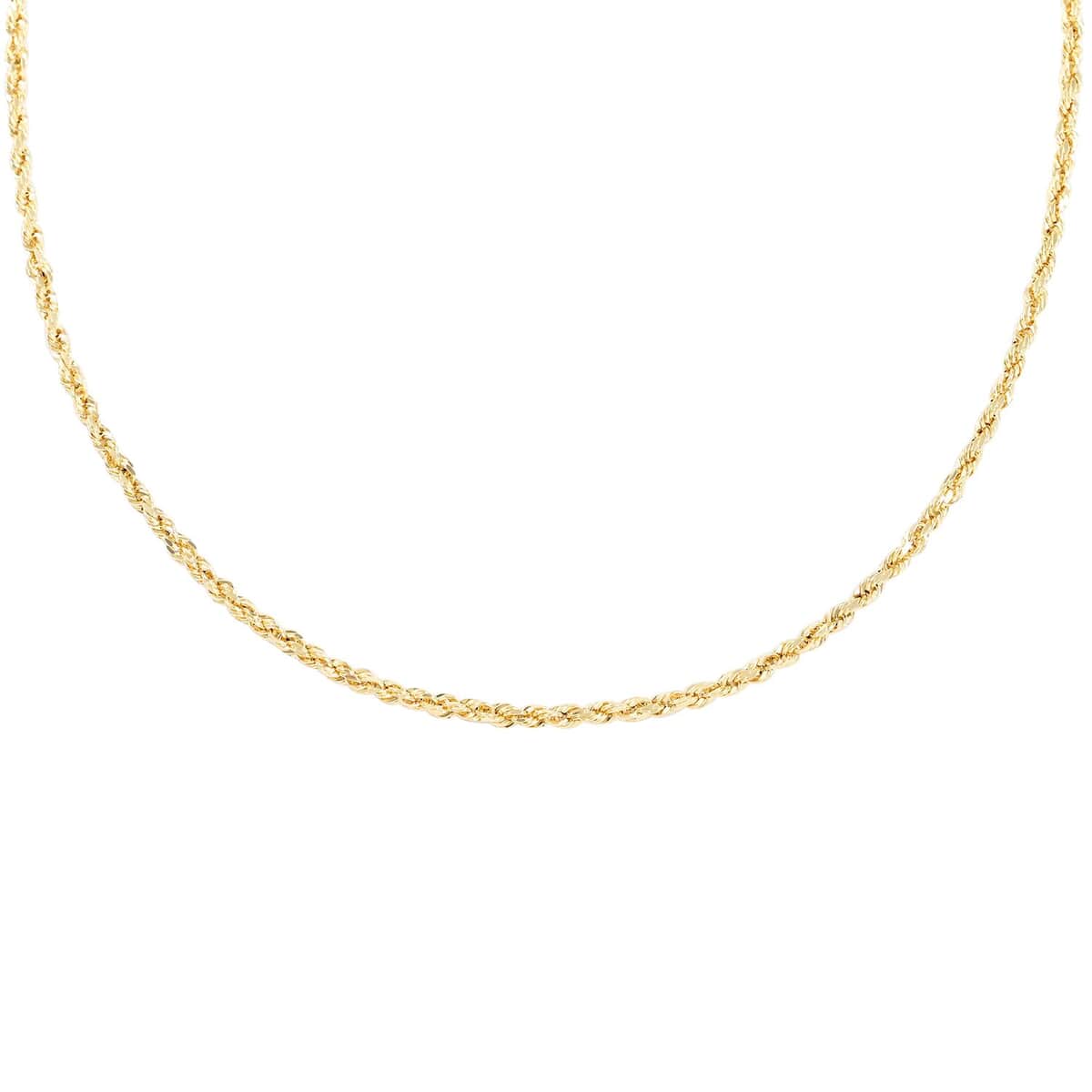 10K Yellow Gold Diamond-Cut Rope Necklace 24 Inches 3.70 Grams image number 0