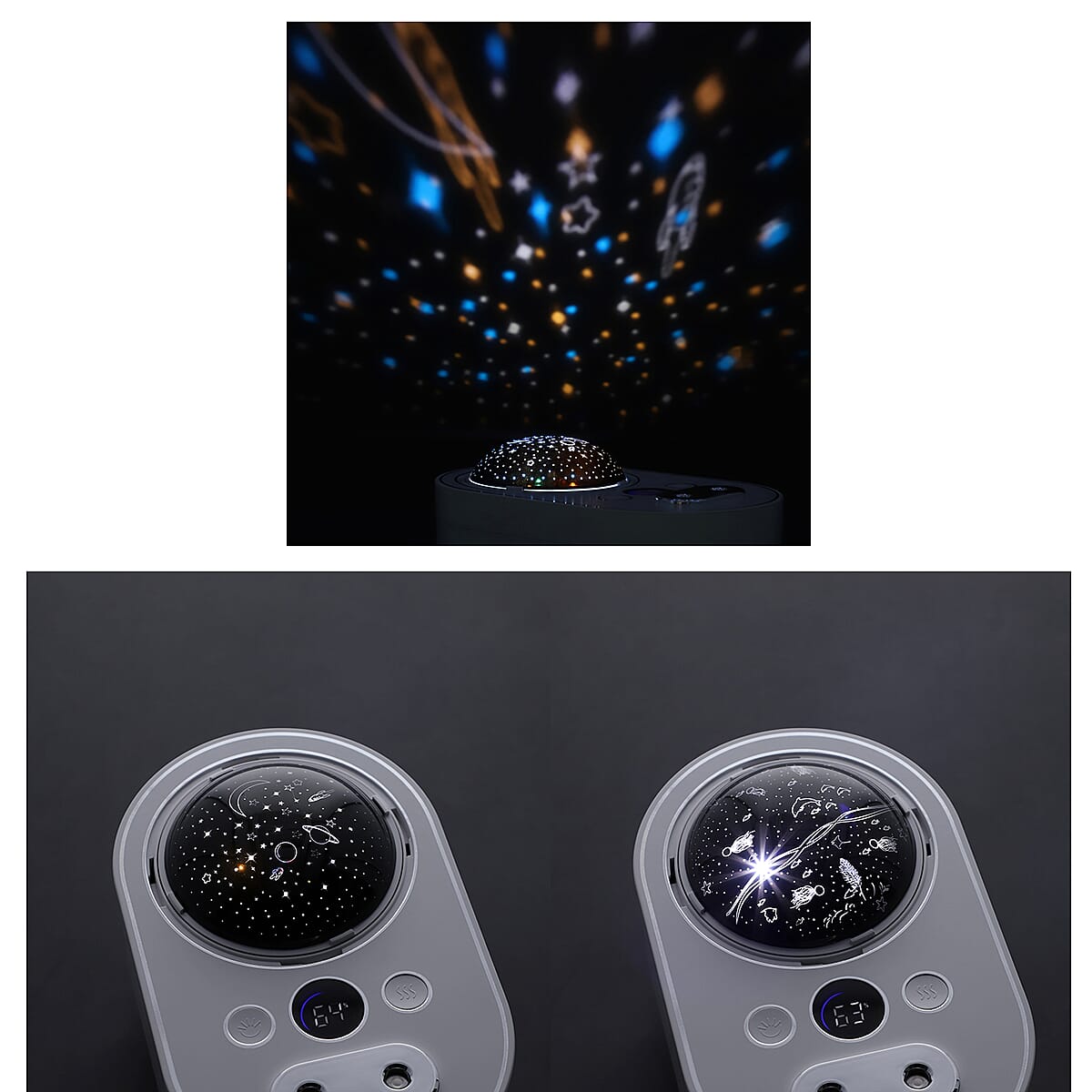 The 5th Season Double Spray Humidifier with Ceiling Projection in White with Lavender Essential Oil image number 5