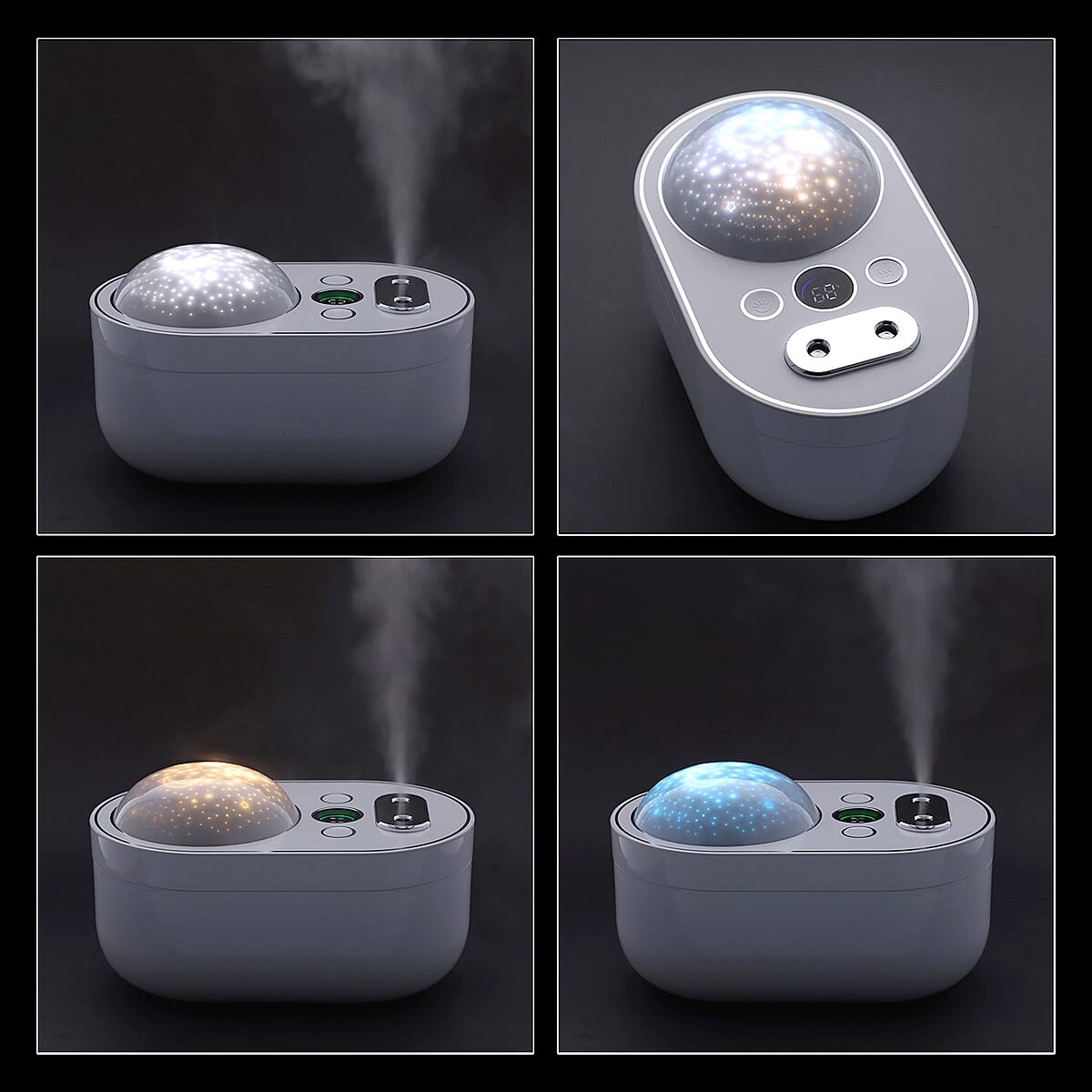 The 5th Season Double Spray Humidifier with Ceiling Projection in White with Lavender Essential Oil image number 6