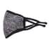 Black with Sparkling Color Crystals Rhinestone 2 Ply Fashion Mask (Non-Returnable) image number 1