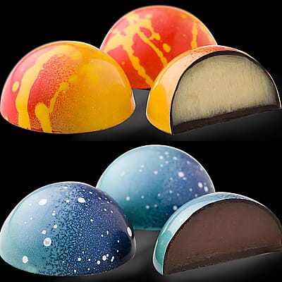 MAE Fine Foods Gourmet Exotic Chocolate Bonbons and French Macarons Gift Set Large