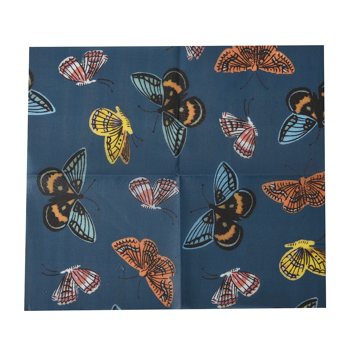 Set of 5 Blue Reusable Beeswax Butterfly Pattern Wrap image number 4