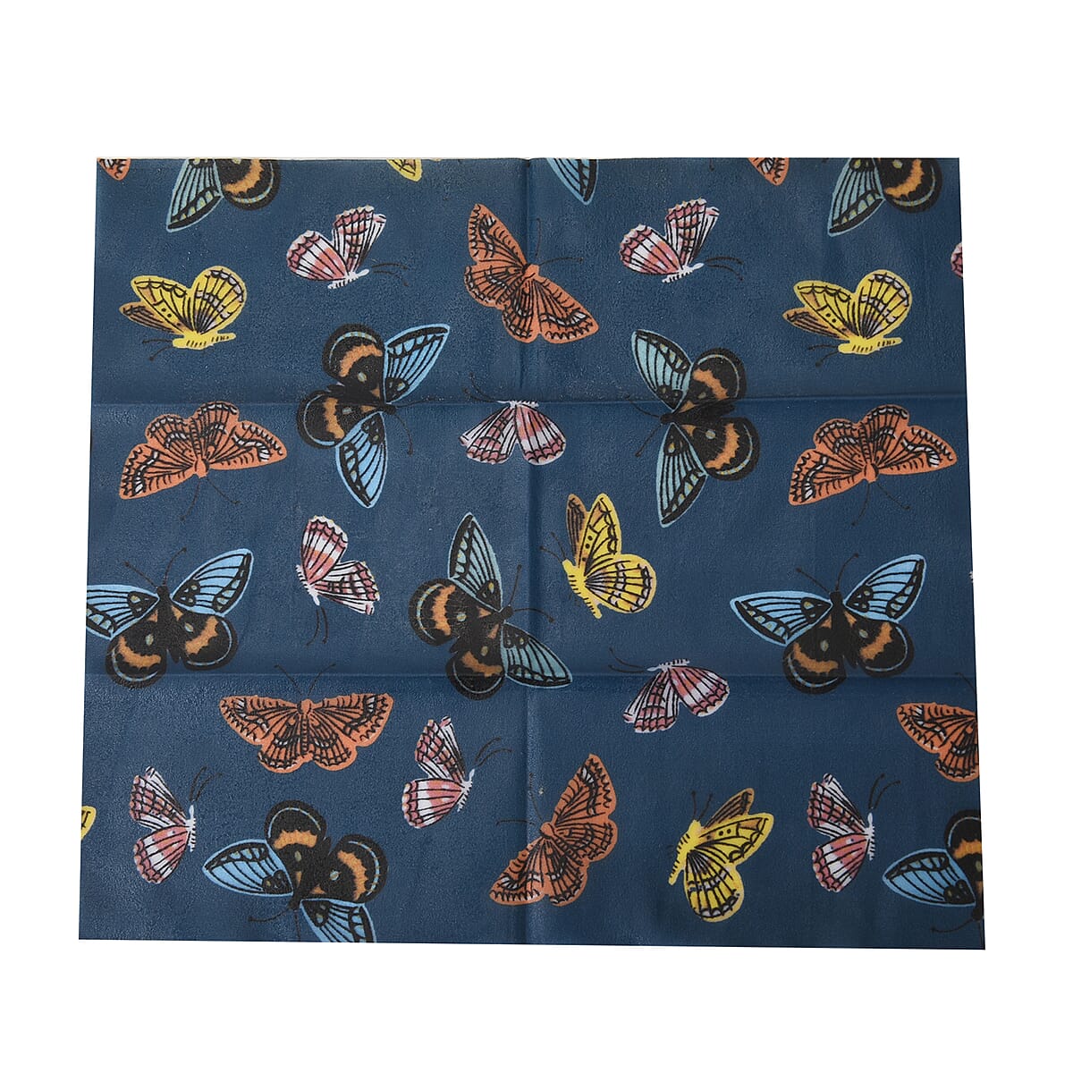 Set of 5 Blue Reusable Beeswax Butterfly Pattern Wrap image number 5