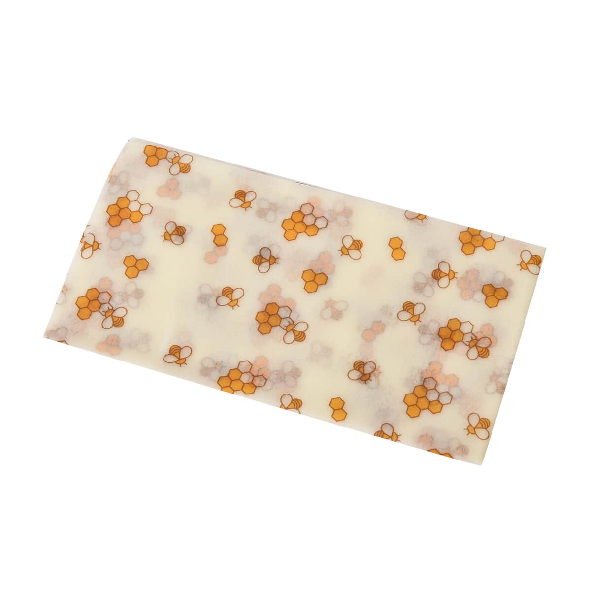 Set of 5 White and Yellow Reusable Beeswax Butterfly Pattern Wrap image number 3