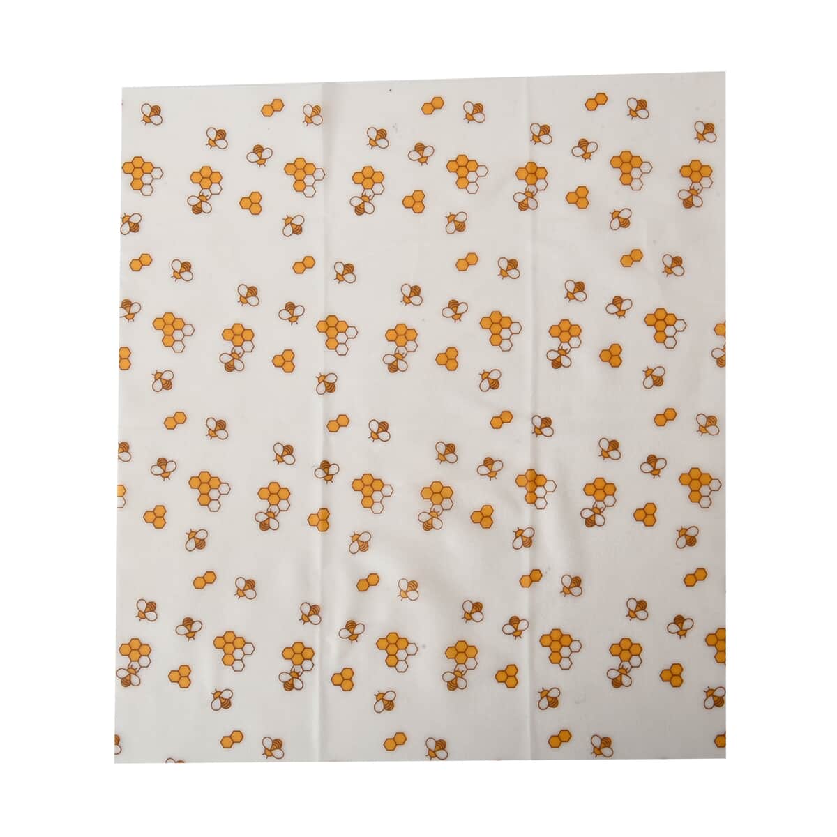 Bargain Deal Set of 5 White and Yellow Reusable Beeswax Butterfly Pattern Wrap image number 5
