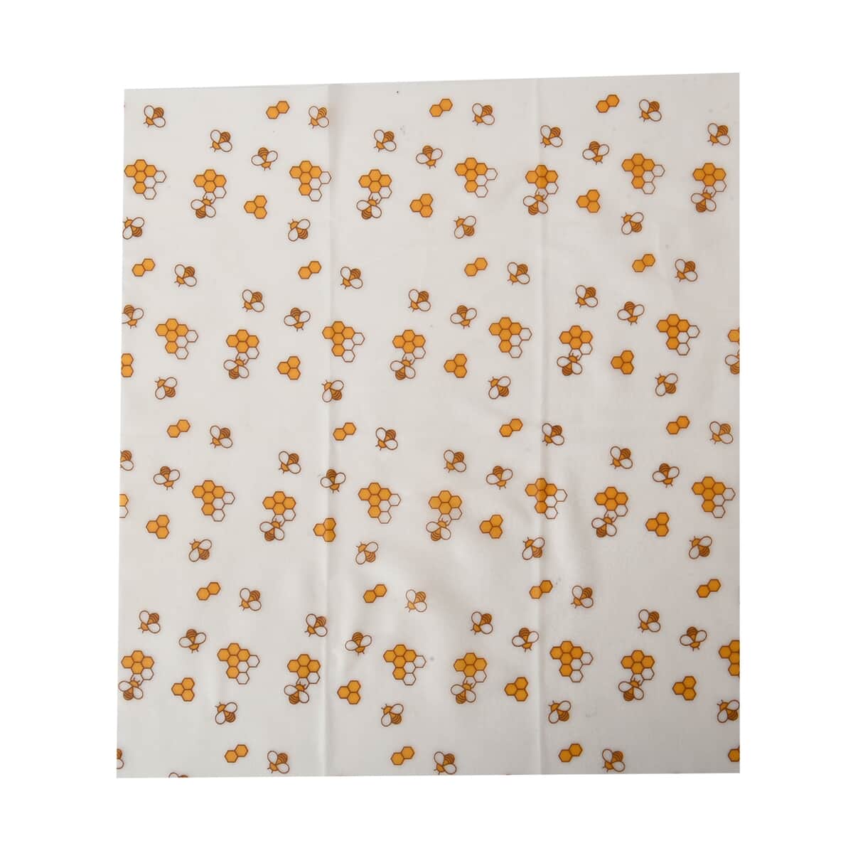 Set of 5 White and Yellow Reusable Beeswax Butterfly Pattern Wrap image number 5