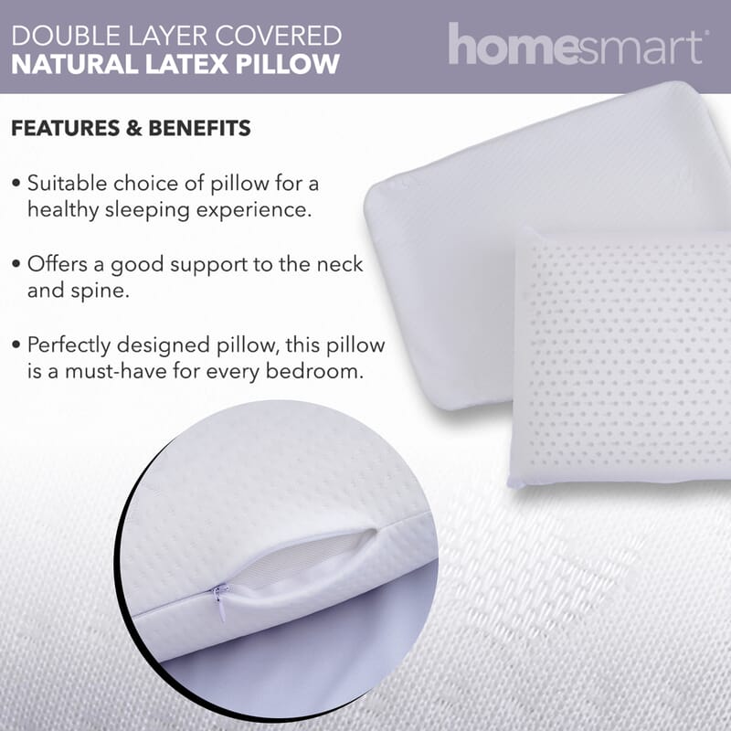 Homesmart Double Layer Covered Natural Latex Pillow