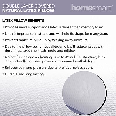 Homesmart Double Layer Covered Natural Latex Pillow