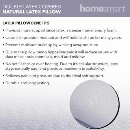 Homesmart Double Layer Covered Natural Latex Pillow image number 3