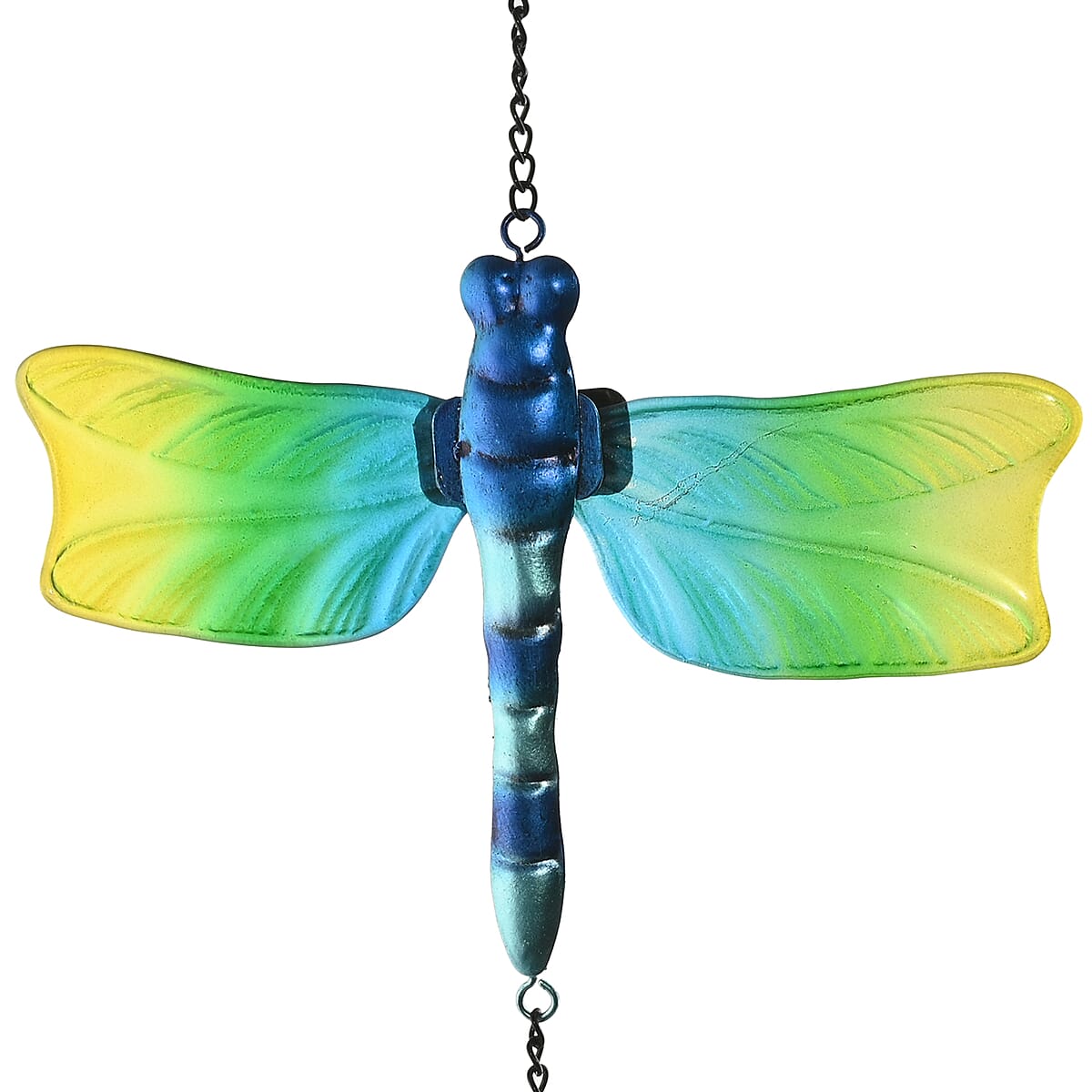 Multi Color with Red Butterfly Pattern Spiral Wind Chime (5.9x5.9x25.5) image number 1