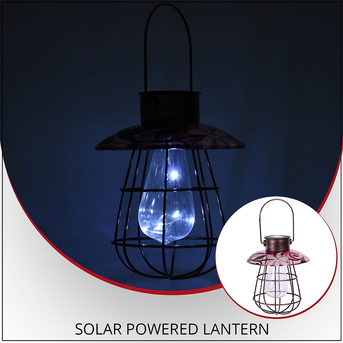 Solar Powered Lantern Garden Decorative- Multi Color image number 1