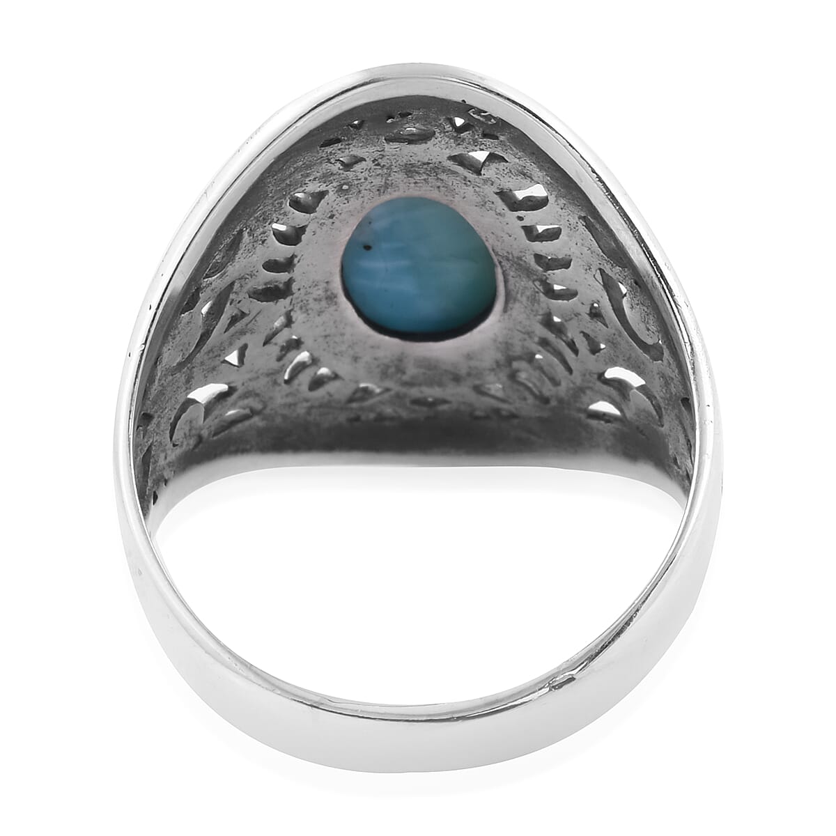 Bali Legacy Larimar Ring in Sterling Silver (Size 10.0) 6.10 ctw image number 4