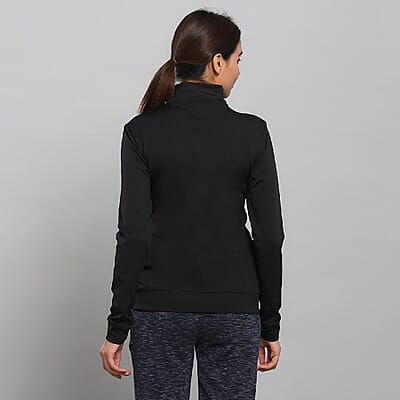 Jovie Black Polyester Jacket- L
