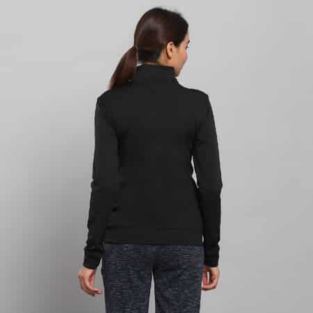 Jovie Black 90% Polyester & 10% Lycra Jacket- L image number 2