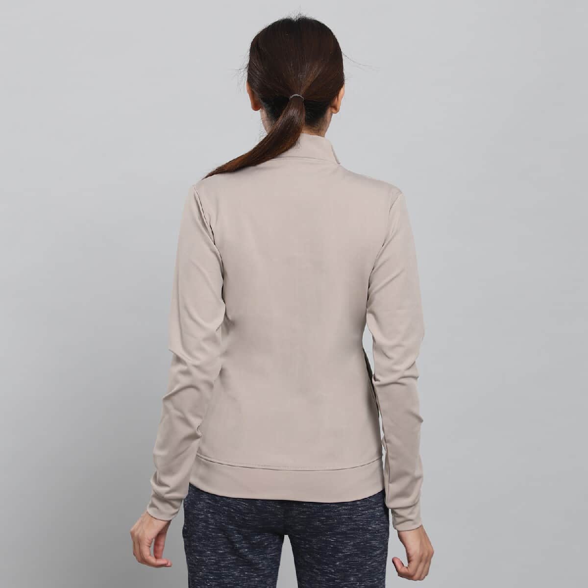 Jovie Gray 90% Polyester & 10% Lycra Jacket- L image number 2