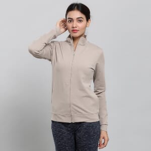 Jovie Gray Polyester Jacket- M