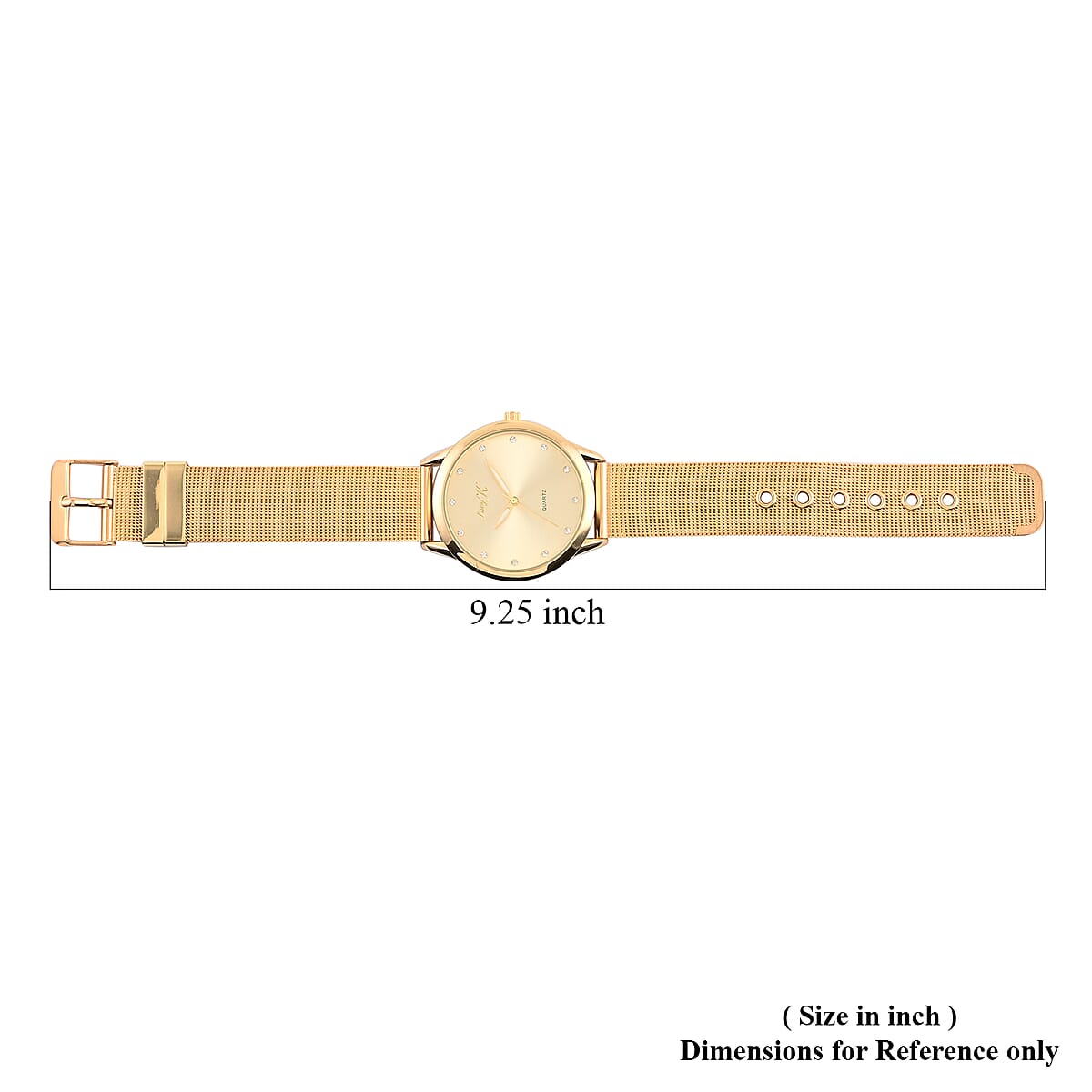 LUCY K Quartz Movement Watch with Sunray Dial and ION Plated YG Stainless Steel Mesh Strap image number 5