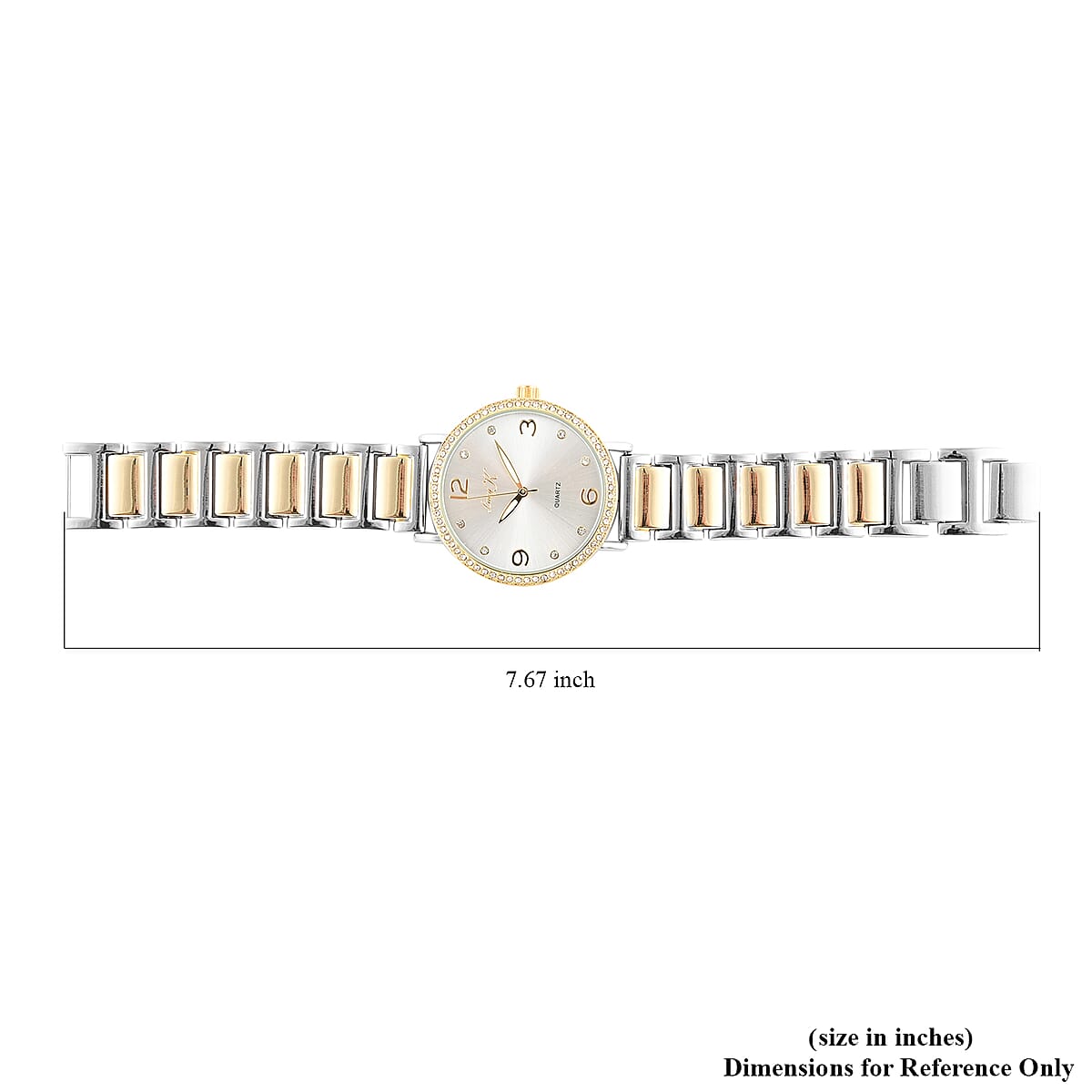 LUCY K Japanese Movement Watch in Goldtone with Faux MOP Dial and Adjustable Strap image number 5