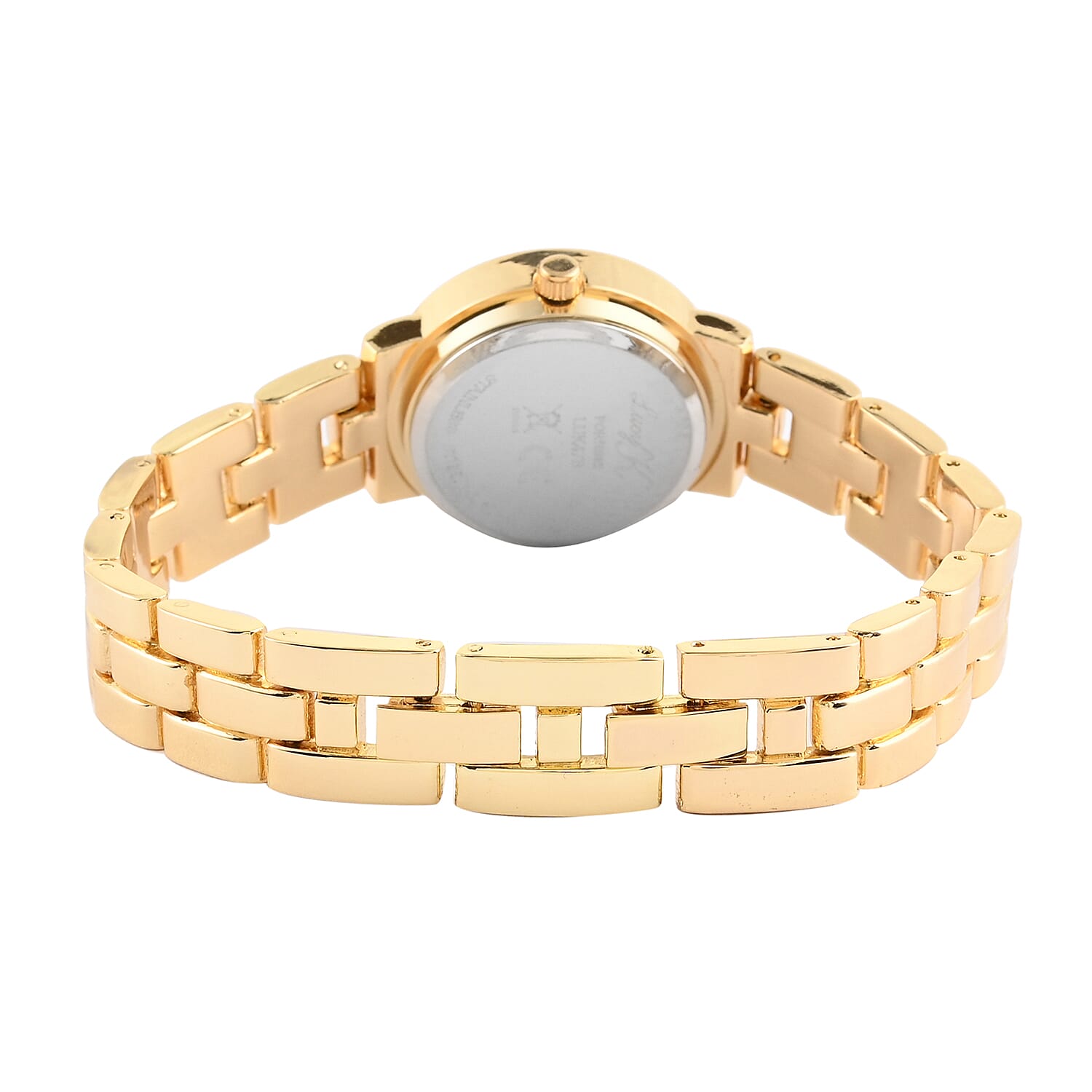LUCY K Japanese Movement Watch with Faux MOP Dial in Goldtone