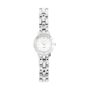 LUCY K Japanese Movement Watch with Faux MOP Dial in Silvertone