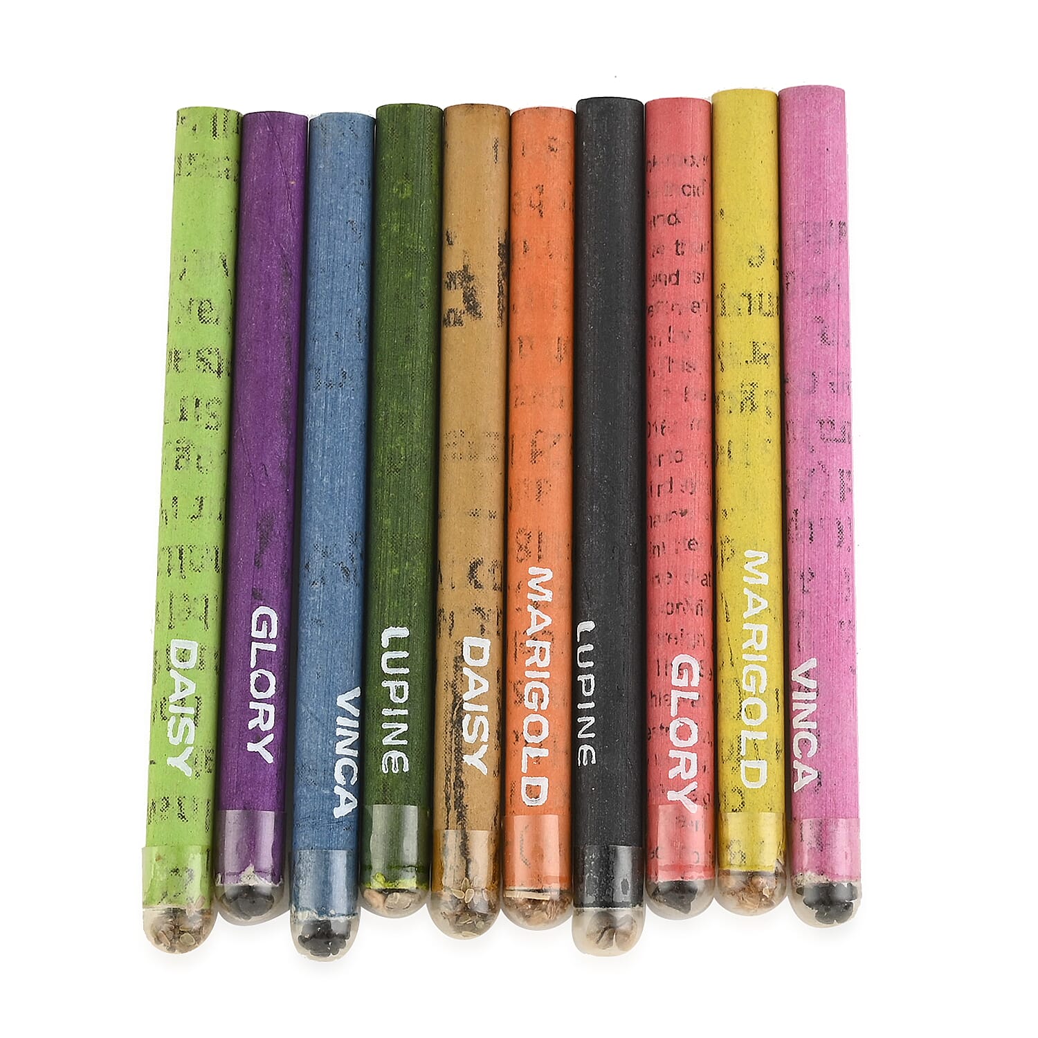 Set of 10 Plantable Mini Colored Pencils (Flower Seeds)