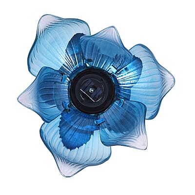 Solar Powered Lotus Floral Garden Decorative - Blue