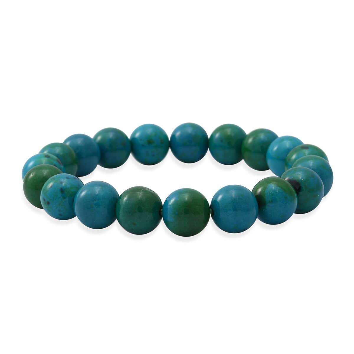 Chrysocolla Beaded Stretch Bracelet 100.00 ctw image number 0