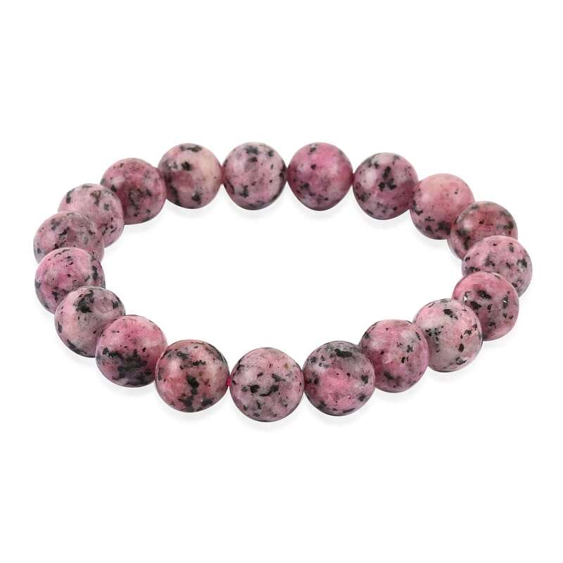 Rhodochrosite Beaded Stretch Bracelet 150.00 ctw