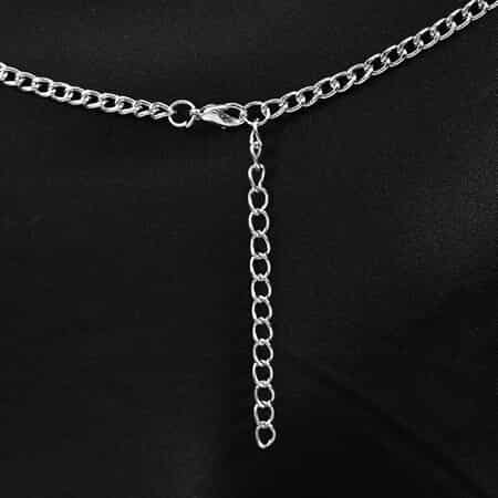 Silver 3 Strand Rhinestone Choker Necklace Open Bra Body Chain Jewelry