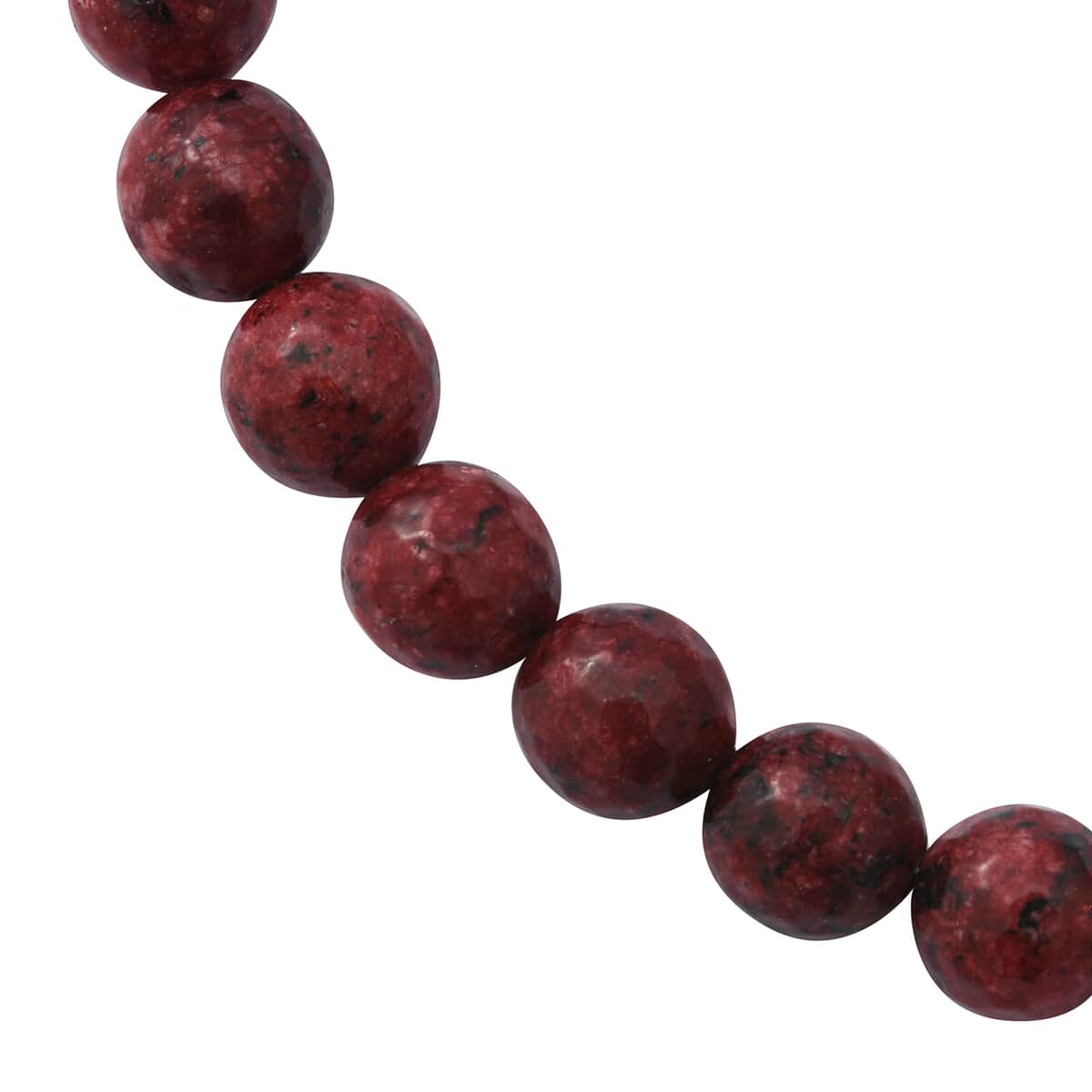 Red Jasper Beaded Necklace 18 Inches in Sterling Silver 250.00 ctw image number 2