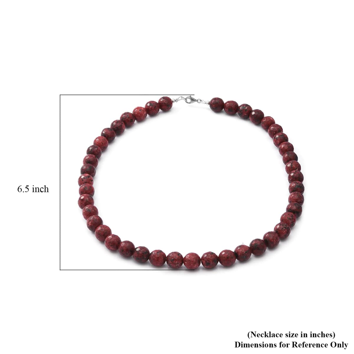 Red Jasper Beaded Necklace 18 Inches in Sterling Silver 250.00 ctw image number 4
