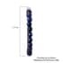 Lapis Lazuli Beaded Hoop Earrings in Stainless Steel 3.50 ctw image number 6