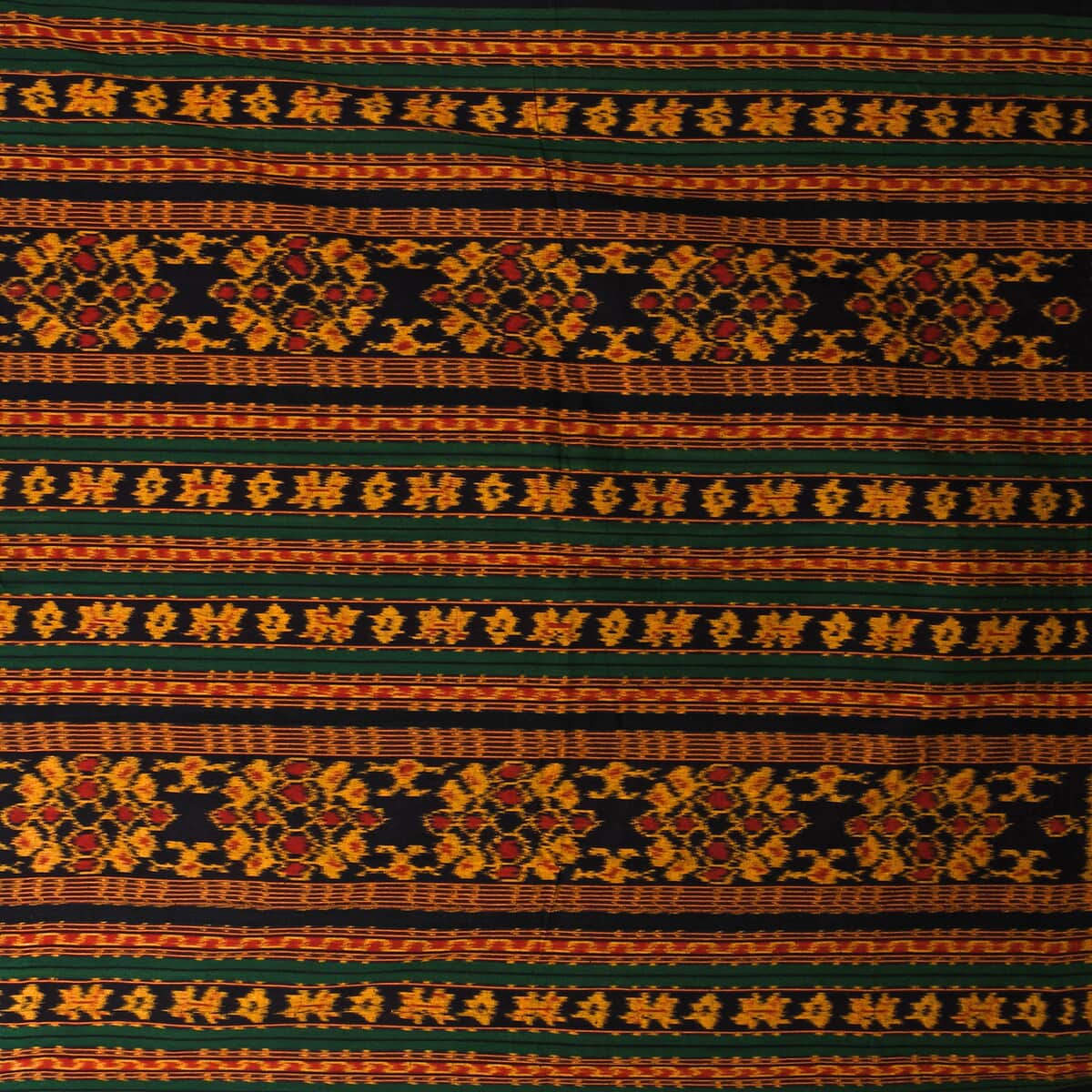 Handmade Green & Red Tenun Tapestries in Animal Motif (47"x 100") image number 2