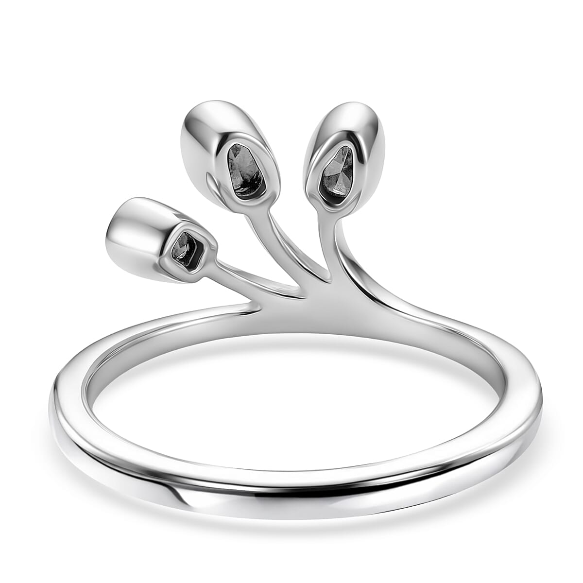 Diamond 0.50 ctw Ring in Platinum Over Sterling Silver (Size 10.0)