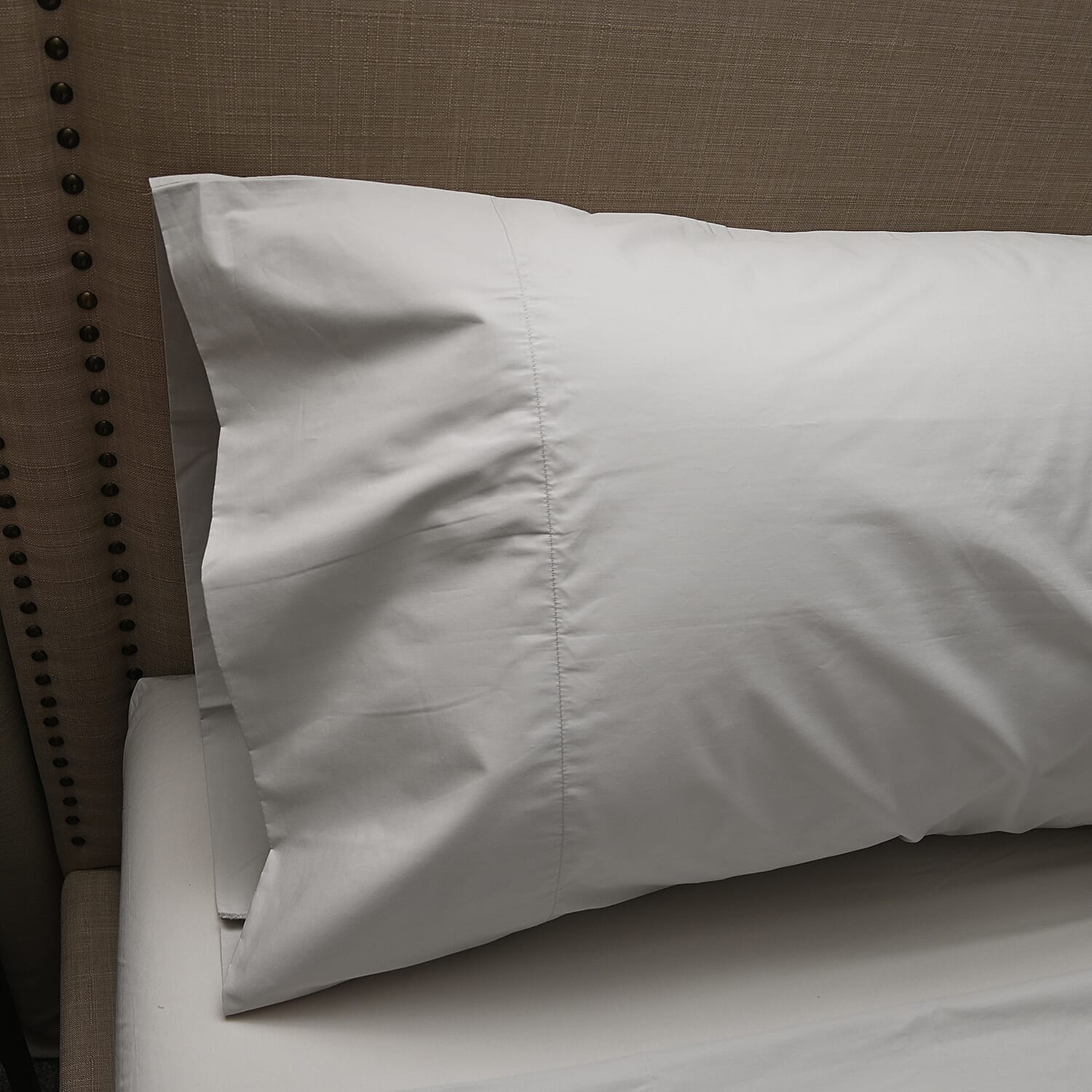 HOMESTEAD Gray 300 TC 100% Organic Cotton Percale Sheet Set - California King