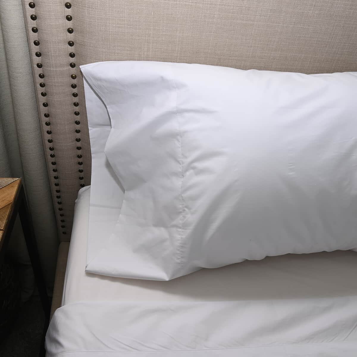Homestead White 300 TC 100% Organic Cotton Percale Sheet Set - Full image number 3
