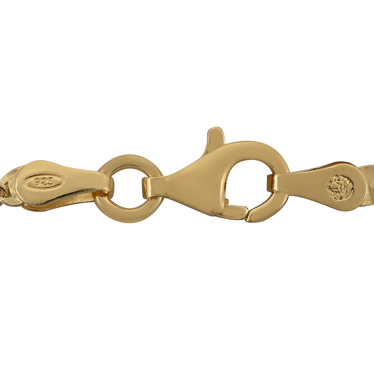 Italian Anchor Link Chain 20 Inches in 14K Yellow Gold Over Sterling Silver 3.10 Grams image number 1
