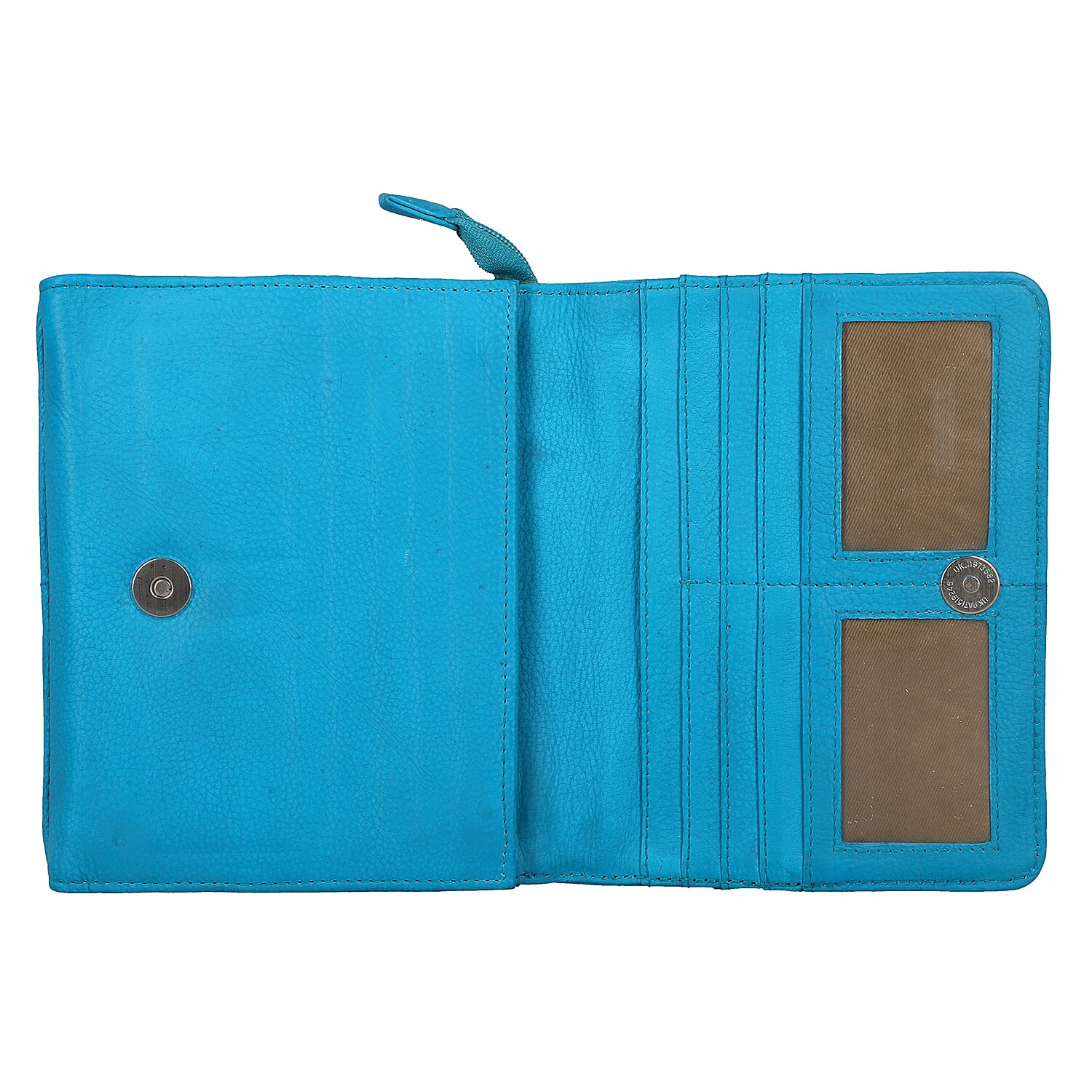 SUKRITI Blue Floral Theme Genuine Leather Ladies Crossbody Bag