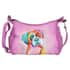 SUKRITI Shaded Pink Curious Dog Hand Painted Genuine Leather Hobo Crossbody Bag image number 0