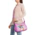 SUKRITI Shaded Pink Curious Dog Hand Painted Genuine Leather Hobo Crossbody Bag image number 1