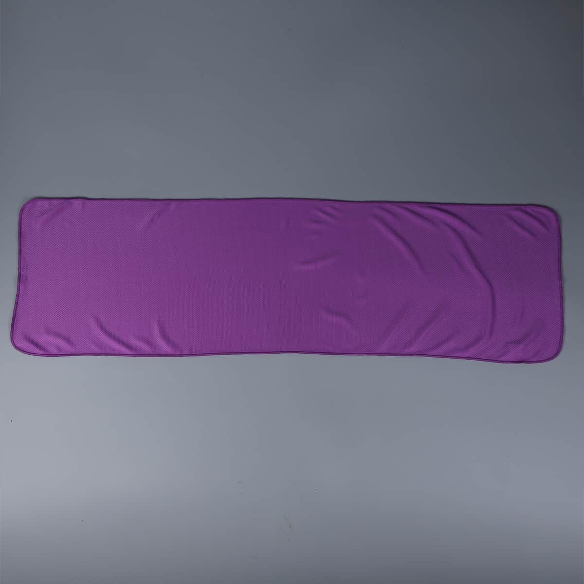 HOMESMART Set of 4 Multi Color 45% Polyester & 55% Nylon Cooling Towels (12"x35") image number 4
