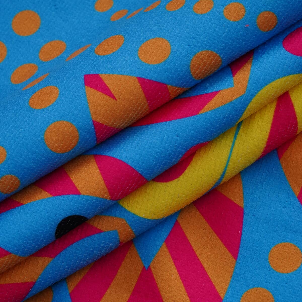 HOMESMART Multi Color Geometric Print Rectangle Beach Towel image number 5