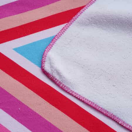 Kitchen Basics Microfiber Ribbed Colored Border Dish Towel
