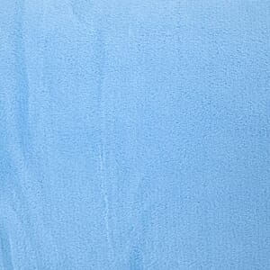 Homesmart Set of 2 Pink Bottom/Flower Pattern & Blue Solid Microfiber Flannel Blanket