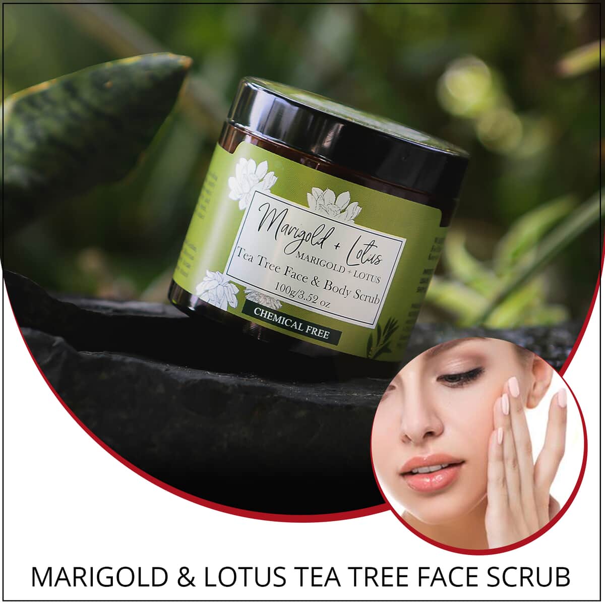 Marigold + Lotus Tea Tree Face Scrub - 3.52 oz image number 1