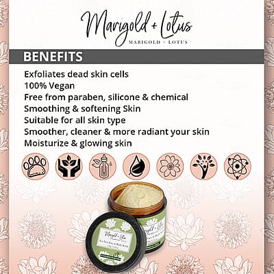 Marigold + Lotus Tea Tree Face Scrub - 3.52 oz